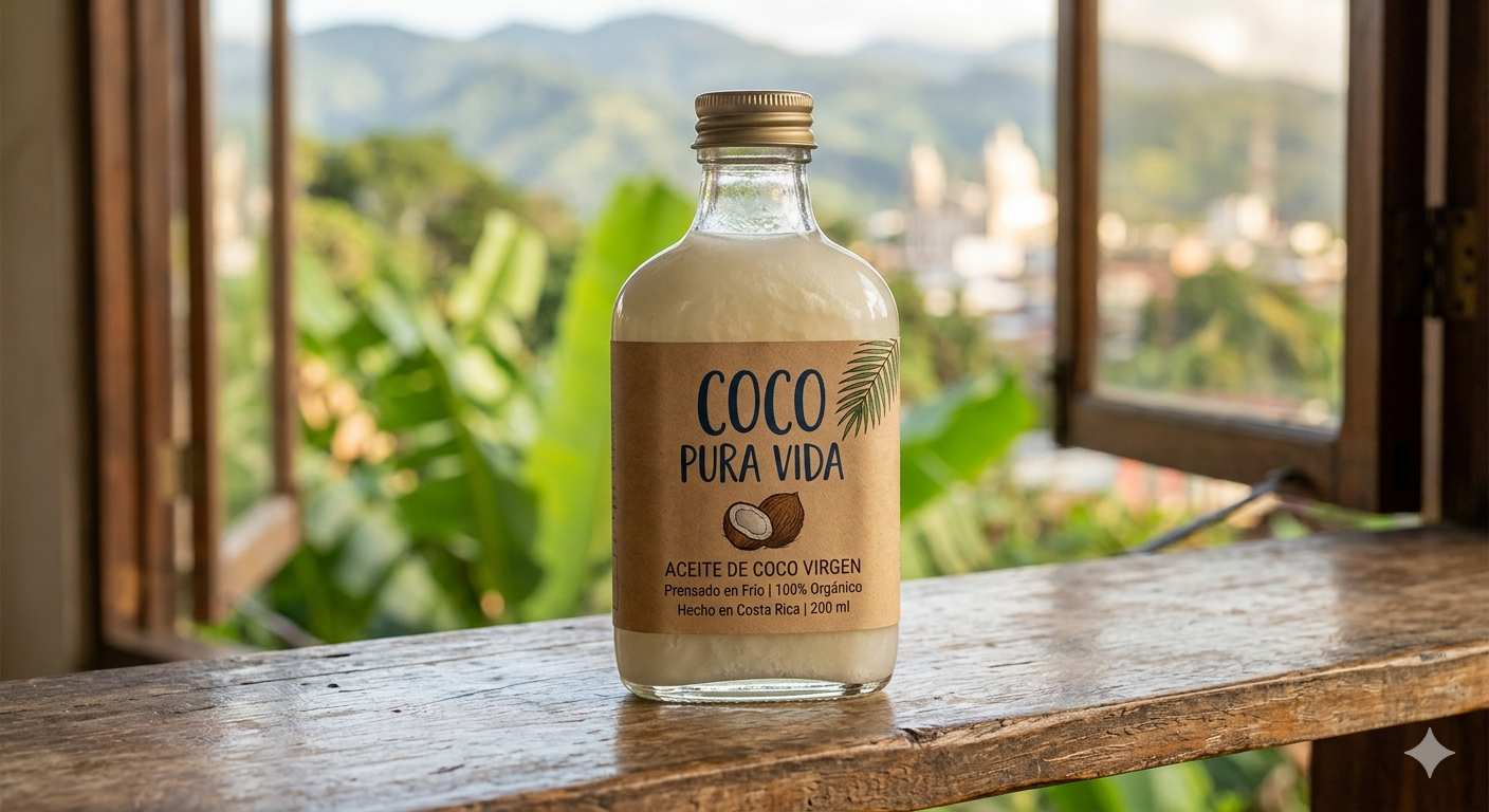 Frasco de aceite de coco extra virgen 150ml